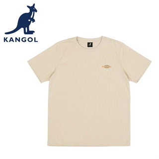 【紅心包包館】KANGOL 英國袋鼠 短袖上衣 短T 圓領T恤 64251013 中性 淺卡其 黑色 後標T