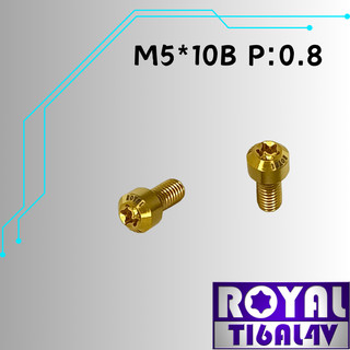 【瘋螺絲】ROYAL 鈦合金螺絲★ M5*10B P:0.8 錐形螺絲★64鈦/正鈦/鈦合金螺絲★出貨附發票★土豪金