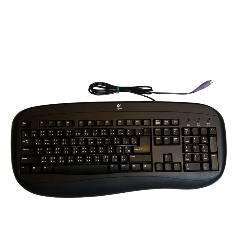 ❮二手❯ 瑞士 Logitech 羅技 PS/2  標準有線鍵盤 K100 Y-S0002 非USB 桌機適用 鍵盤