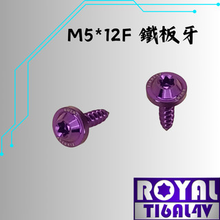 【瘋螺絲】ROYAL 鈦合金螺絲★ M5*12F鐵板牙 飛碟頭螺絲★ 64鈦/正鈦/鈦合金螺絲 ★出貨附發票★皇家紫