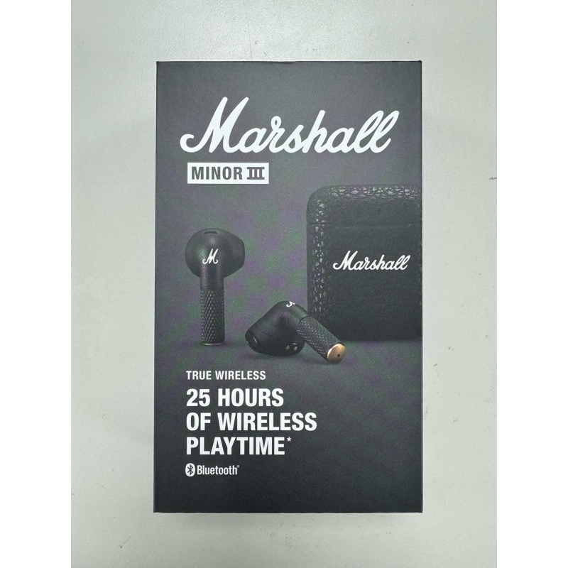 [全新未拆封] Marshall Minor III 真無線藍牙耳塞式耳機-經典黑