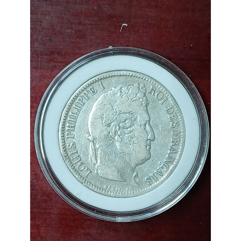 老銀幣1831年法國國王路易菲利普一世5法郎流通銀幣。
