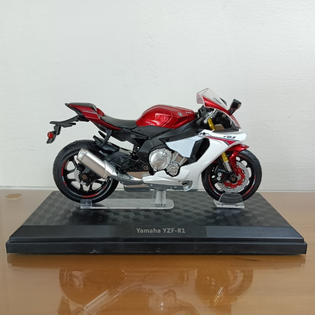 全新盒装現貨~1:12~山葉 YAMAHA YZF-R1 紅色  模型車 玩具 兒童 收藏 重機 摩托車 交通模型