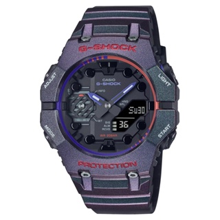 【CASIO】G-SHOCK 虛擬烤漆紫智慧藍芽雙顯電子錶 GA-B001AH-6A 台灣卡西歐公司貨 保固一年