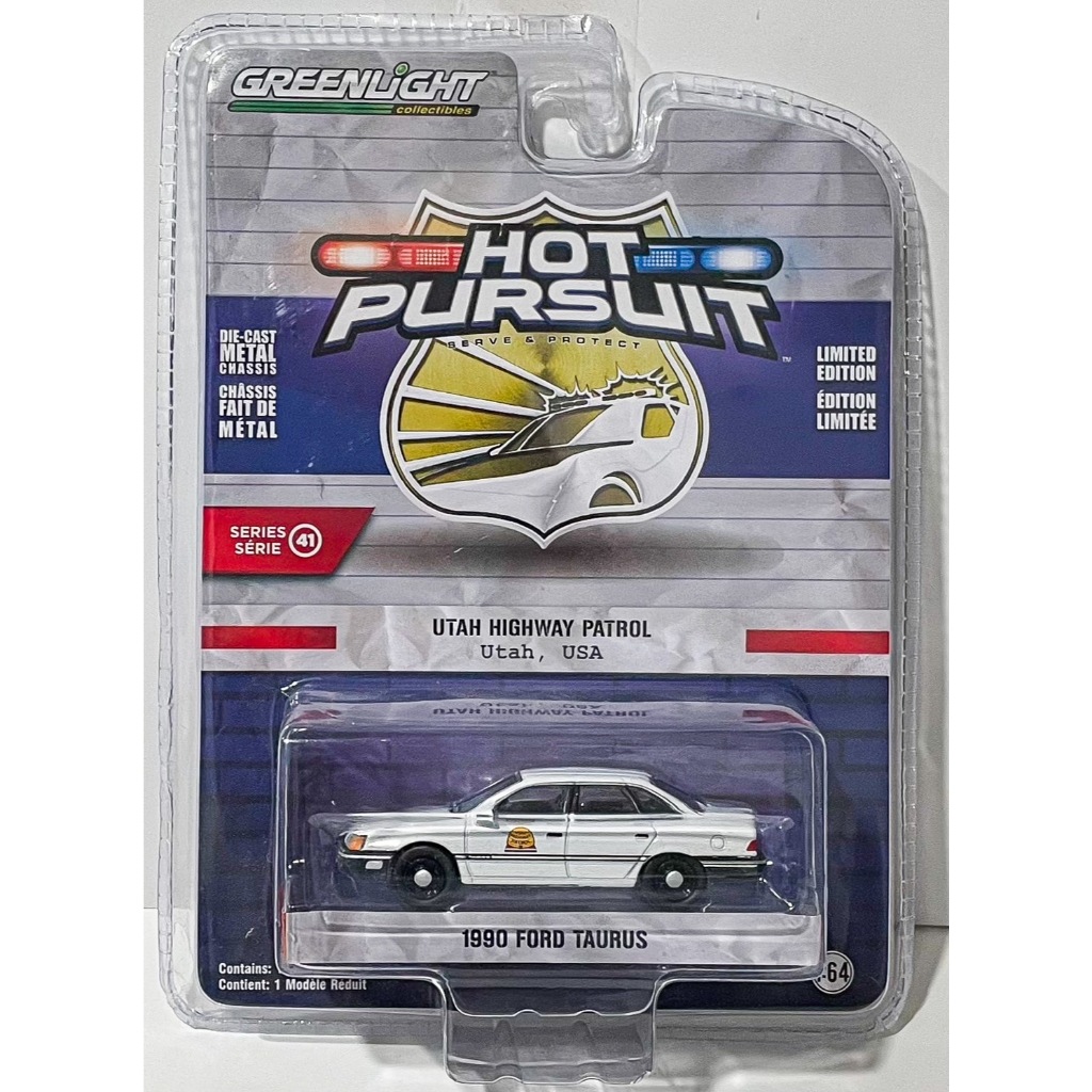 ☆勳寶小車舖【現貨】綠光 GREENLIGHT 1/64 HOT PURSUIT 1990 FORD TAURUS