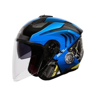 【SOL Helmets】SO-XP開放式安全帽 (動力 黑/藍) ｜ SOL安全帽官方商城｜雙D釦／排齒釦