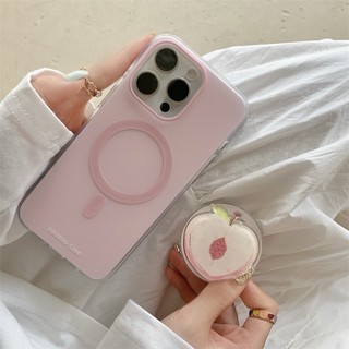 日日｜適用 iphone 17 pro MagSafe 磁吸 手機殼 簡約水蜜桃 i14 13 I12 Pro Max