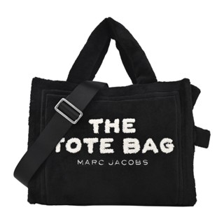MARC JACOBS THE TERRY TOTE泰迪毛絨手提/斜背托特包-中/黑｜JS Maxx官方旗艦館