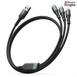 Ringke USB-A to Type-C Lightning Micro 480Mbps 三合一快充傳輸充電編織線
