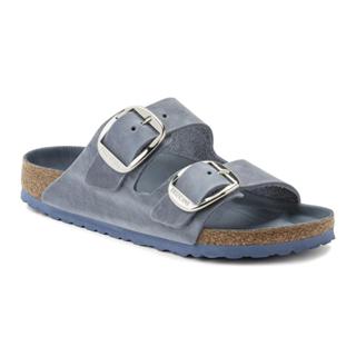 BIRKENSTOCK勃肯 / Arizona 大扣 / 油感皮 / 寬版 / 灰藍色