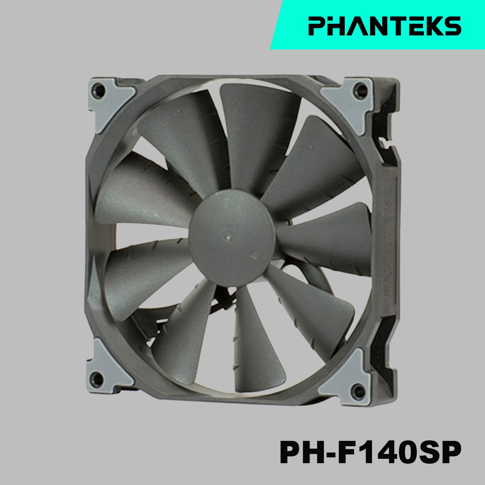 Phanteks 追風者PH-F140SP_BBK 1200RPM 全黑版14公分機箱散熱風扇(高風量/低噪音)
