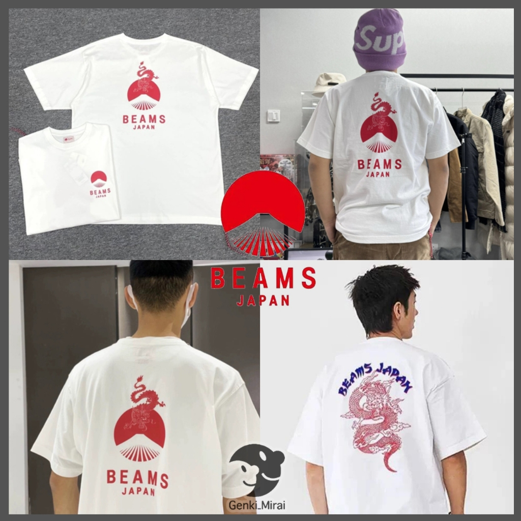『BL』新品上架 ✨ BEAMS JAPAN 龍年限定短袖T恤 短袖T恤 百搭 短T 男女 短袖 情侶 寬鬆 情侶