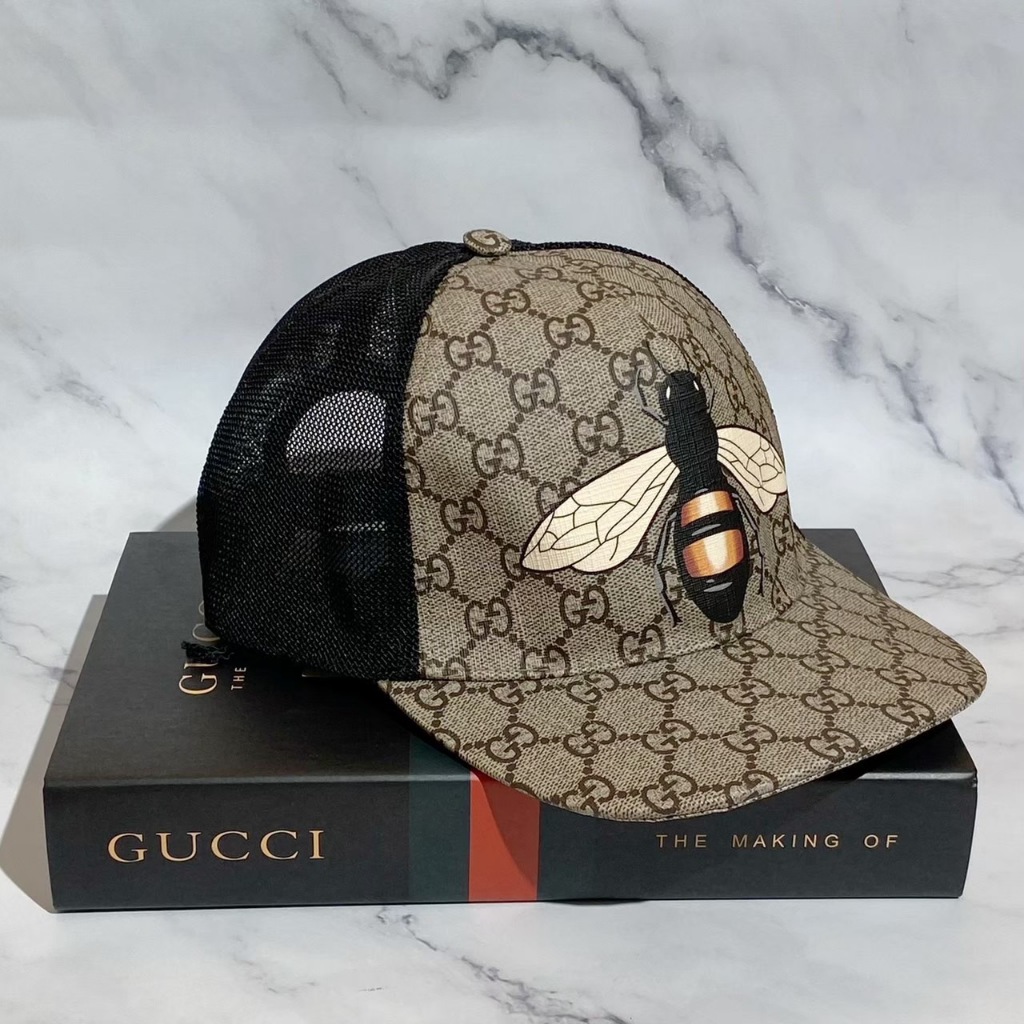 JBI BOUTIQUE✔️GUCCI 經典蜜蜂老花 網格棒球帽 台南實體店面✅