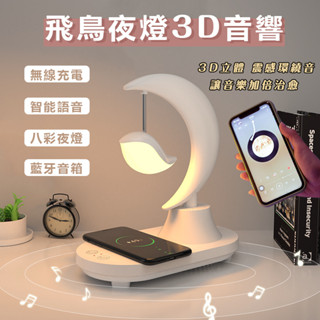 【桃園出貨】無線充電音樂智能床頭燈 音樂檯燈 無線充電 音樂燈 床頭燈 智慧藍牙喇叭 無線充電 溫馨檯燈 聖誕禮物 交換