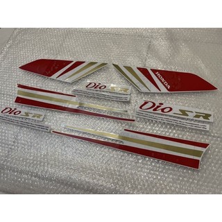 Dio 專用車貼 二代麵線 霧紅配霧金 一組10張