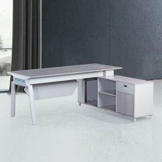 【S339-1】25S購 優加利1018 1米8L型辦公桌(含側櫃)-新北大