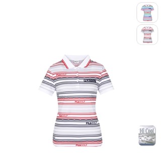 【FILA】女性 GOLF 吸濕排汗 短袖 運動POLO衫-丈青 5POX-2130-NV
