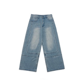 PHANTACI STAR BAGGY JEANS 超寬傘狀落地牛仔褲 淺藍/咖啡