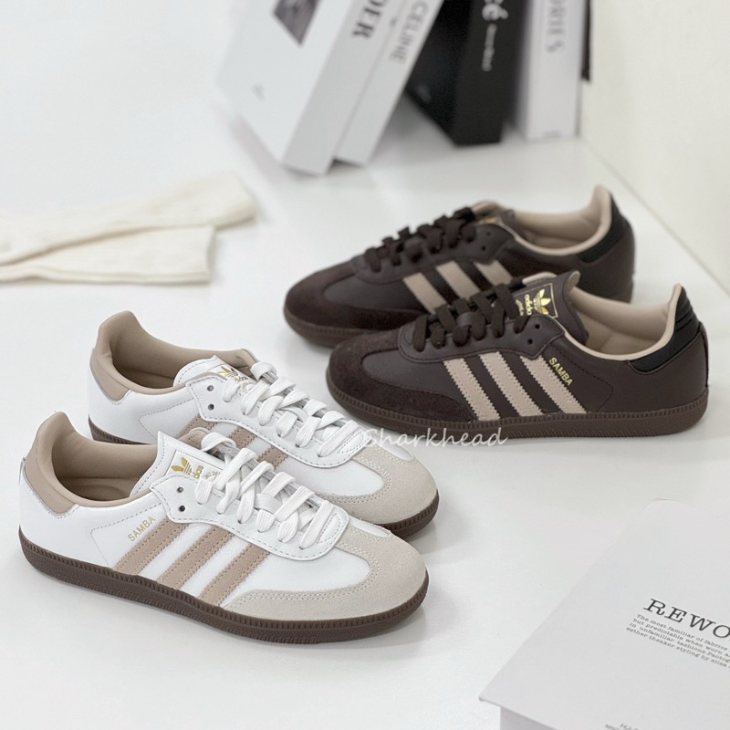 【Sharkhead】現貨 Adidas Samba OG 奶茶 咖 焦糖底 美拉德 德訓鞋 JI0218 JI0217