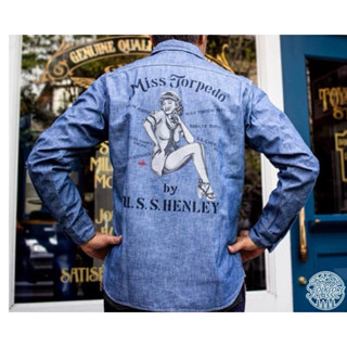 Folklore Classic USN海軍印花工裝襯衫 Chambray 牛仔襯衫 復古經典