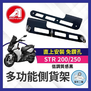 金牛二輪🌟 宏佳騰 str 200 250 專用 多功能 側貨架 側扶手 後扶手 外送架 貨架 馬鞍架 str改裝