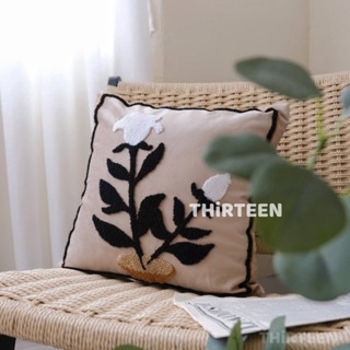 THiRTEEN拾叄家居◖刺繡玫瑰盆栽抱枕 靠枕 法式北歐 新中式 枕頭套 抱枕套 枕頭 靠墊腰靠 沙發靠枕 沙發抱枕