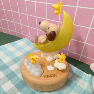💗正版現貨💗史努比 月亮 家居燈 夜燈 LED燈 星光 夜空 氛圍燈 木製 生日禮物 質感 PEANUTS Snoopy