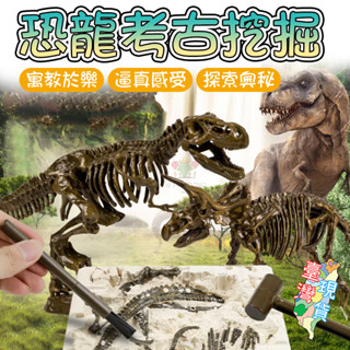 【🏆蝦皮口碑賣家🔥臺灣現貨】 3D考古恐龍化石 挖掘化石 DIY 恐龍化石 考古挖掘恐龍 挖掘玩具 考古化石 兒童禮物