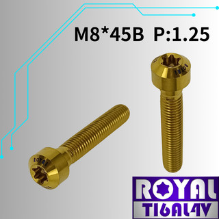 【瘋螺絲】ROYAL 鈦合金螺絲★ M8*45B P:1.25 錐形螺絲★64鈦/鈦合金螺絲★ 出貨附發票 ★土豪金