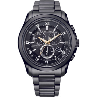 CITIZEN 星辰 GENT'S 時尚男錶 亞洲限定款 光動能 計時碼表 萬年曆 黑麵 BL5547-89H