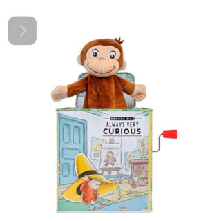 預購 美國帶回 可愛喬治猴Curious George音樂盒 Jack-in-the-Box 嬰兒玩具 驚喜盒 彌月禮
