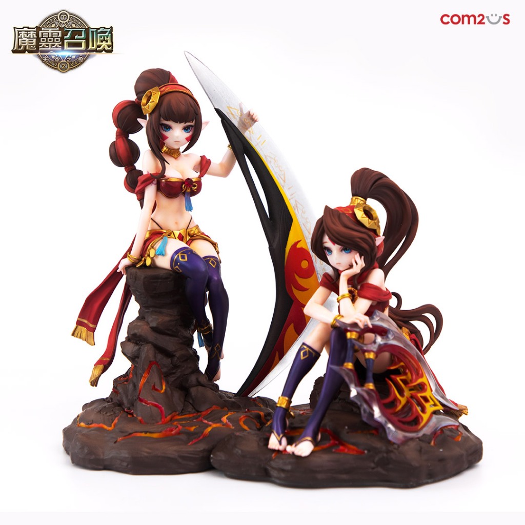 魔靈召喚 雙子 公仔 PVC 限量 環刃舞女+旋刀武姬 稀有
