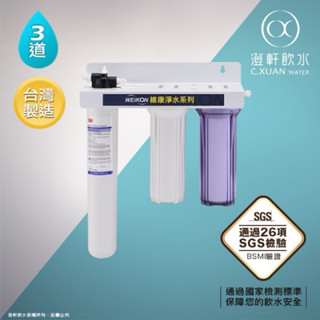 【澄軒飲水-嘉義店】三道式【營業用】淨水器~採用原裝進口3M 9812 ELX/ 9812ELXS濾心【贈前2道一年份】