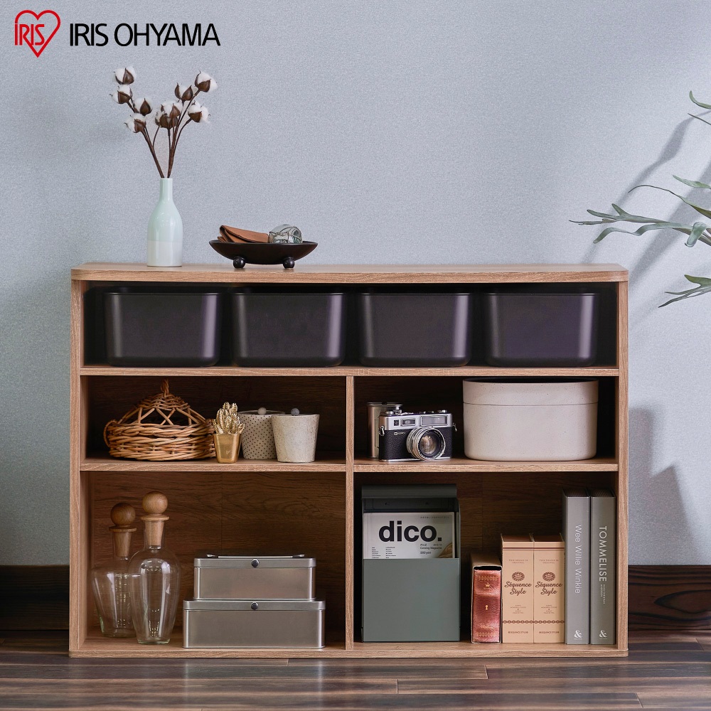 IRIS OHYAMA 加大寬型圓角收納櫃 RUS-97W (附4個收納盒/櫃子/書櫃/置物櫃/展示櫃/電視櫃/電器櫃)