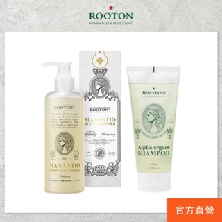 ROOTON【寵愛洗沐組】淨粹植潤沐浴膠300ml+甦活植萃洗髮精200ml