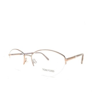 TOM FORD 『全新品 』亞洲版 時尚品味 玫瑰金 半框式 彈簧鏡腳 光學眼鏡 TF5235 038