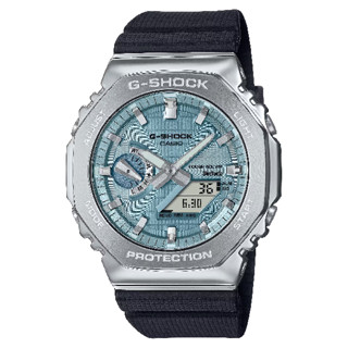CASIO卡西歐 GBM-2100A-1A2 2100 系列精緻光澤金屬設計潮流腕錶 藍 44.4mm