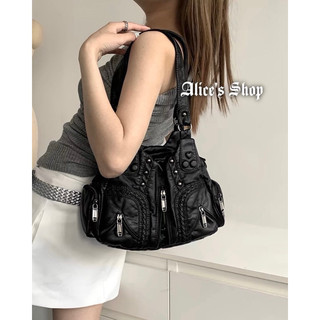🩶Alice’s Shop🩶千禧亞文化朋克蛇紋大容量機車包