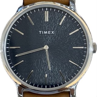 【TIMEX 天美時】風格系列 超薄時尚手錶 (藍/棕) TXTW2V43400 40mm 現代鐘錶