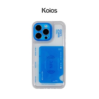 Koios▸透藍NFC卡片手機殼 iPhone 15 14 13 Pro Max 手機殼 卡片收納 造型保護殼