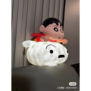 飛行蠟筆小新騎著小白 拍拍小夜燈💓