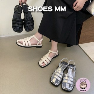 鞋妹妹💗復古編織羅馬涼鞋『臺灣現貨快速出貨』羅馬鞋 平底涼拖鞋 軟Q 涼鞋 包頭涼鞋 勃肯鞋 休閒涼鞋 編織 A215