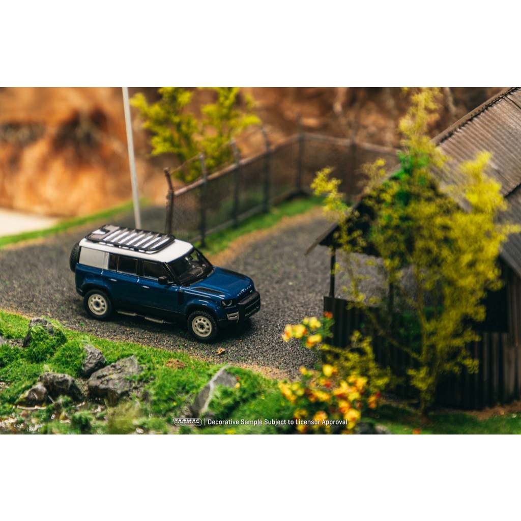 Tarmac 1/64 Land Rover Defender 110 Blue 休旅車 小車 場景 輪框 MINIGT