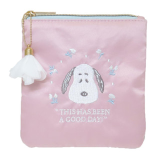 SHO-BI 粧美堂 Snoopy 史努比 刺繡方形收納包 化妝包 春日芬芳