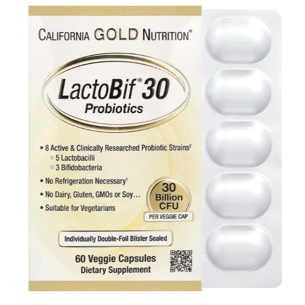 California Gold Nutrition LactoBif 30 65 300億 650億 CFU 益生菌