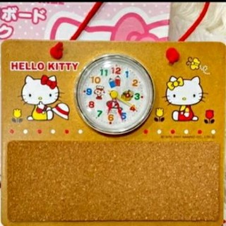 日本製2007年收藏品木製軟木塞留言板時鐘 掛飾