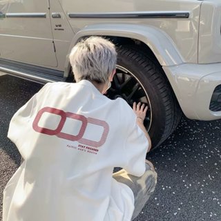 大牛DN潮牌短袖 時尚男士上衣 寬鬆圓領短袖 大碼男生衣服 潮流純棉t 男t 女t 五分袖 黑色T白色T 男生女生短袖