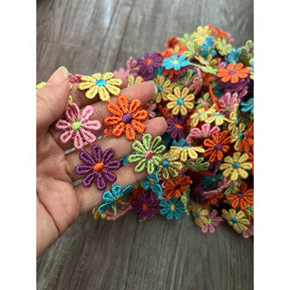 DIY 材料 刺繡 緞帶 花朵 布貼 蕾絲