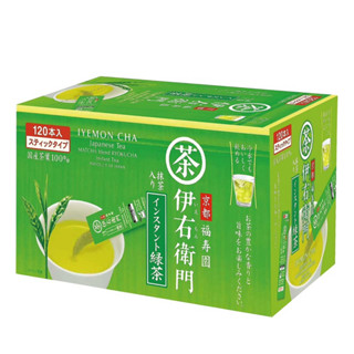 日本 宇治の露 伊右衛門 京都福壽園 日本製 抹茶粉 SUNTORY 綠茶 盒裝 隨身包 無糖 即溶 茶包 120袋入