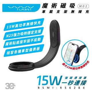 Vyvylabs M01 15W 磁吸 magsafe 車載 無線充 支架 適 iPhone 13 14 15 s24